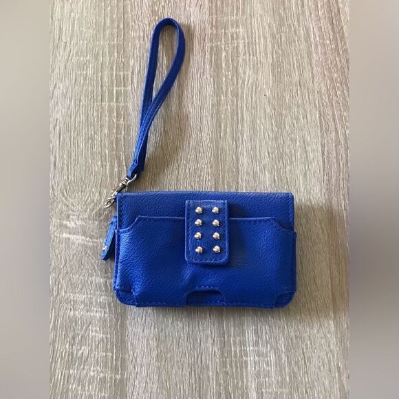 NWOT … Royal Blue Studded Wallet / Wristlet - Picture 1 of 5
